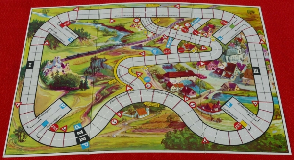 Spear & Söhne "Wer hat Vorfahrt?" 1957 Verkehrs-Brettspiel in Originalkarton (9107)